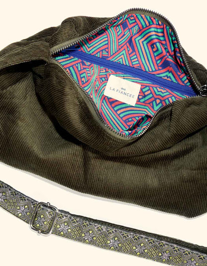 Sac bandoulière velours VIK