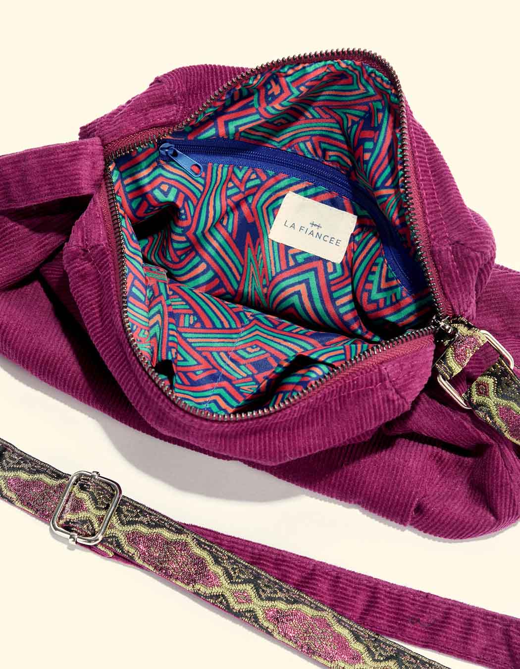 Sac bandoulière velours VIK