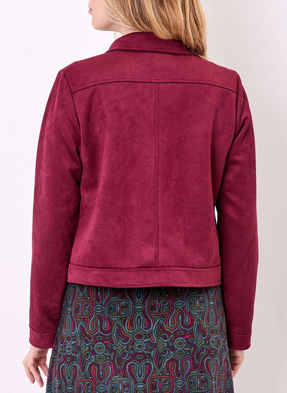 Veste courte suédine doublée AJDA
