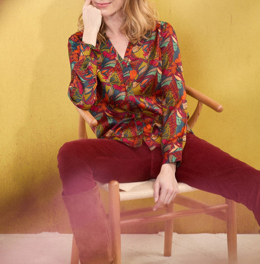 Chemise coupe droite imprimée REY