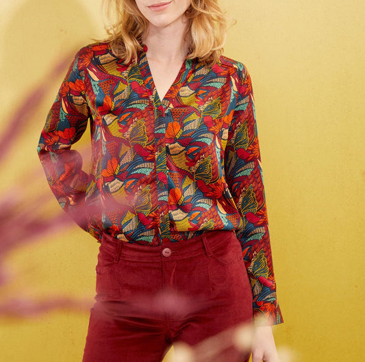 Chemise coupe droite imprimée REY
