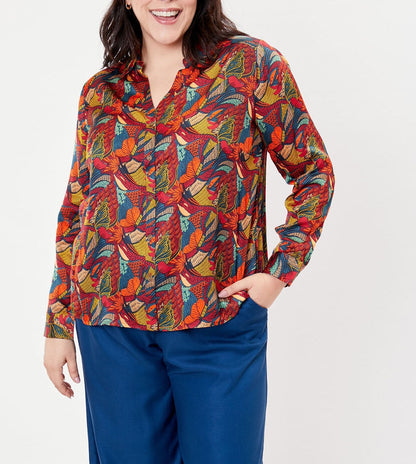Chemise coupe droite imprimée REY