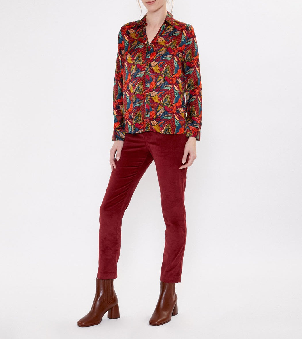 Chemise coupe droite imprimée REY