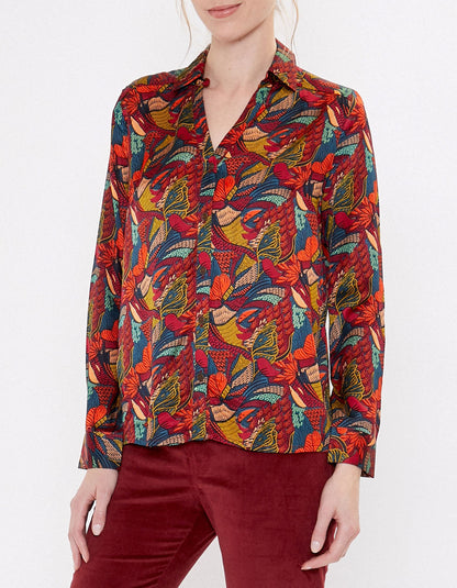 Chemise coupe droite imprimée REY