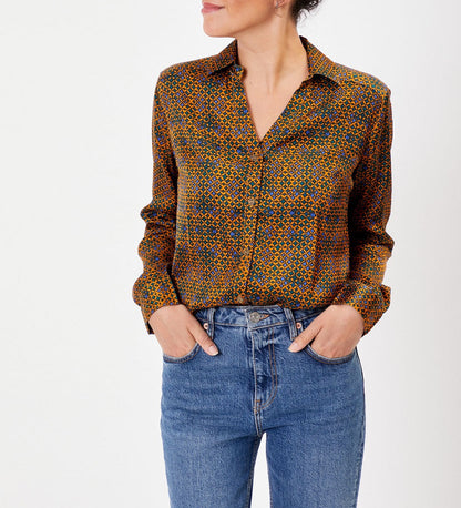 Chemise coupe droite imprimée REY
