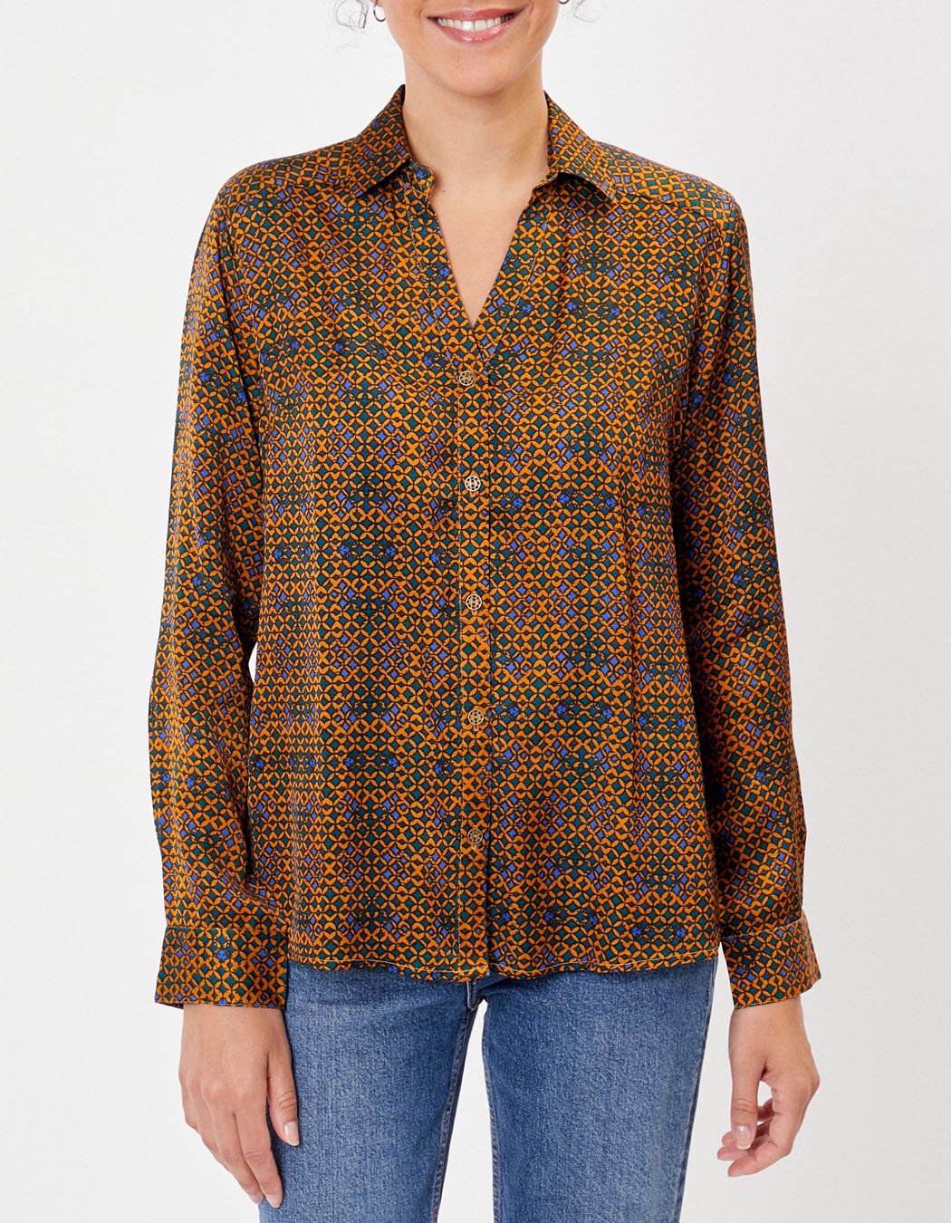 Chemise coupe droite imprimée REY
