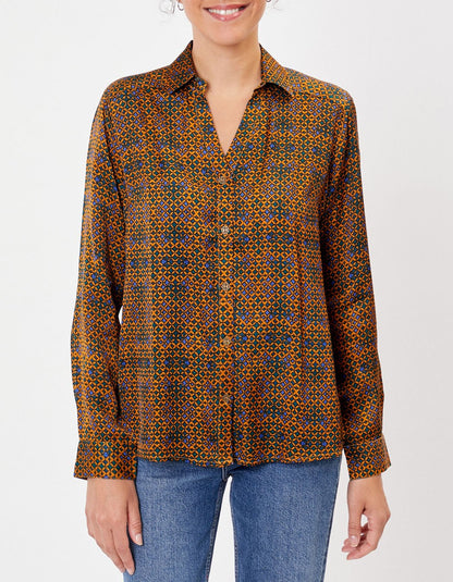 Chemise coupe droite imprimée REY