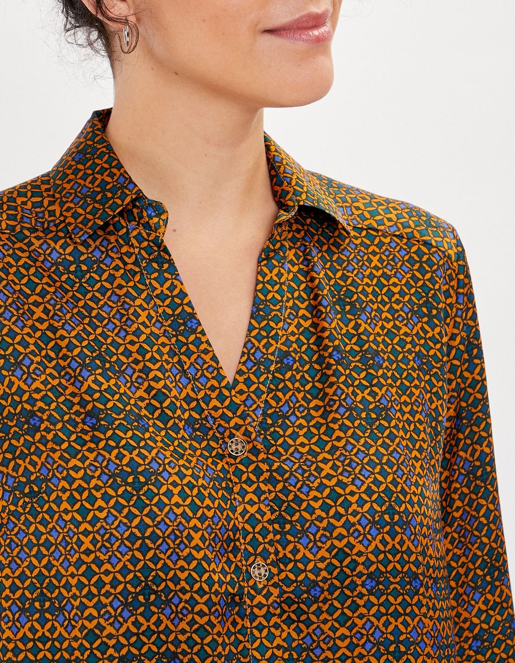 Chemise coupe droite imprimée REY