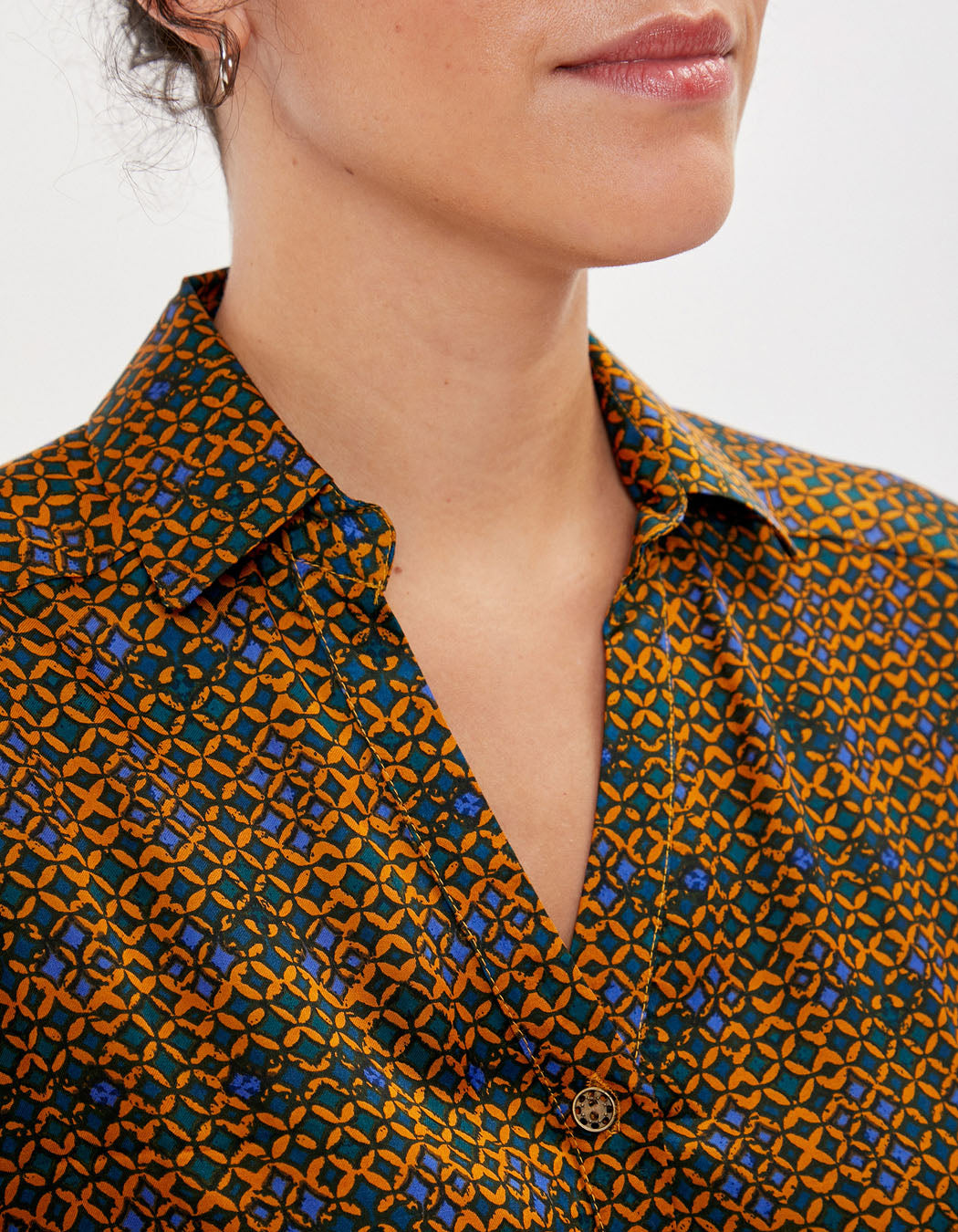 Chemise coupe droite imprimée REY