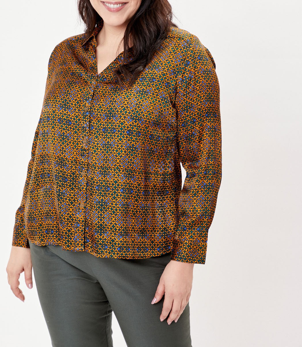 Chemise coupe droite imprimée REY