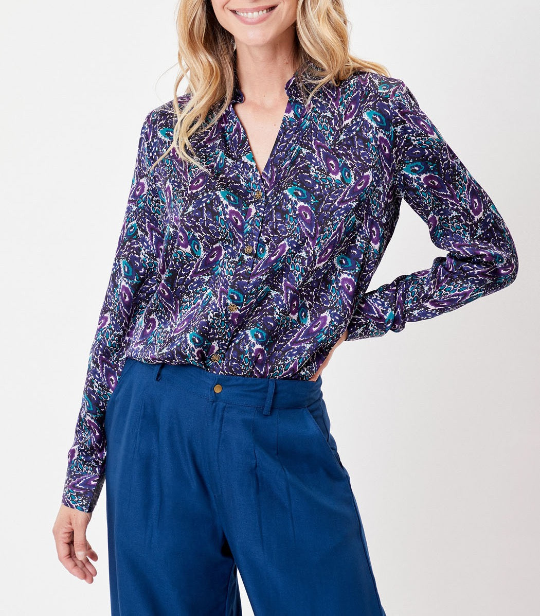 Chemise coupe droite imprimée REY
