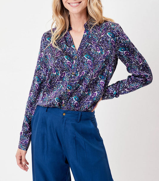 Chemise coupe droite imprimée REY