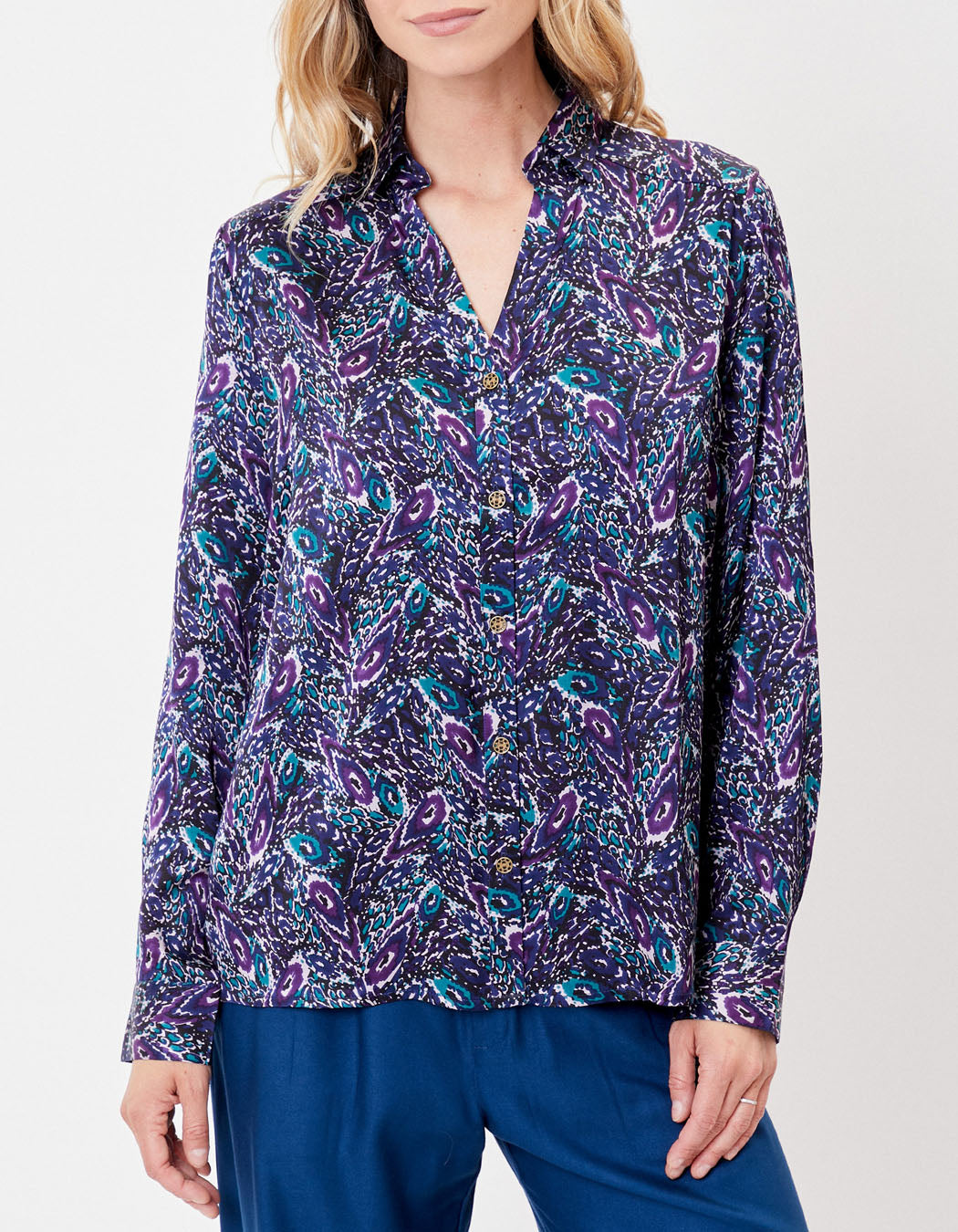 Chemise coupe droite imprimée REY