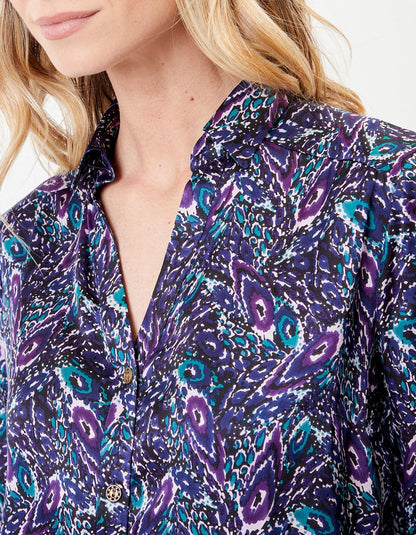Chemise coupe droite imprimée REY