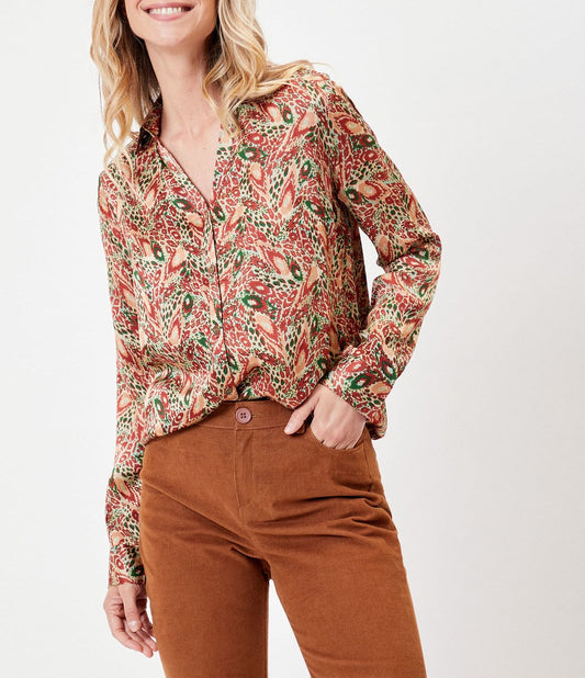 Chemise coupe droite imprimée REY