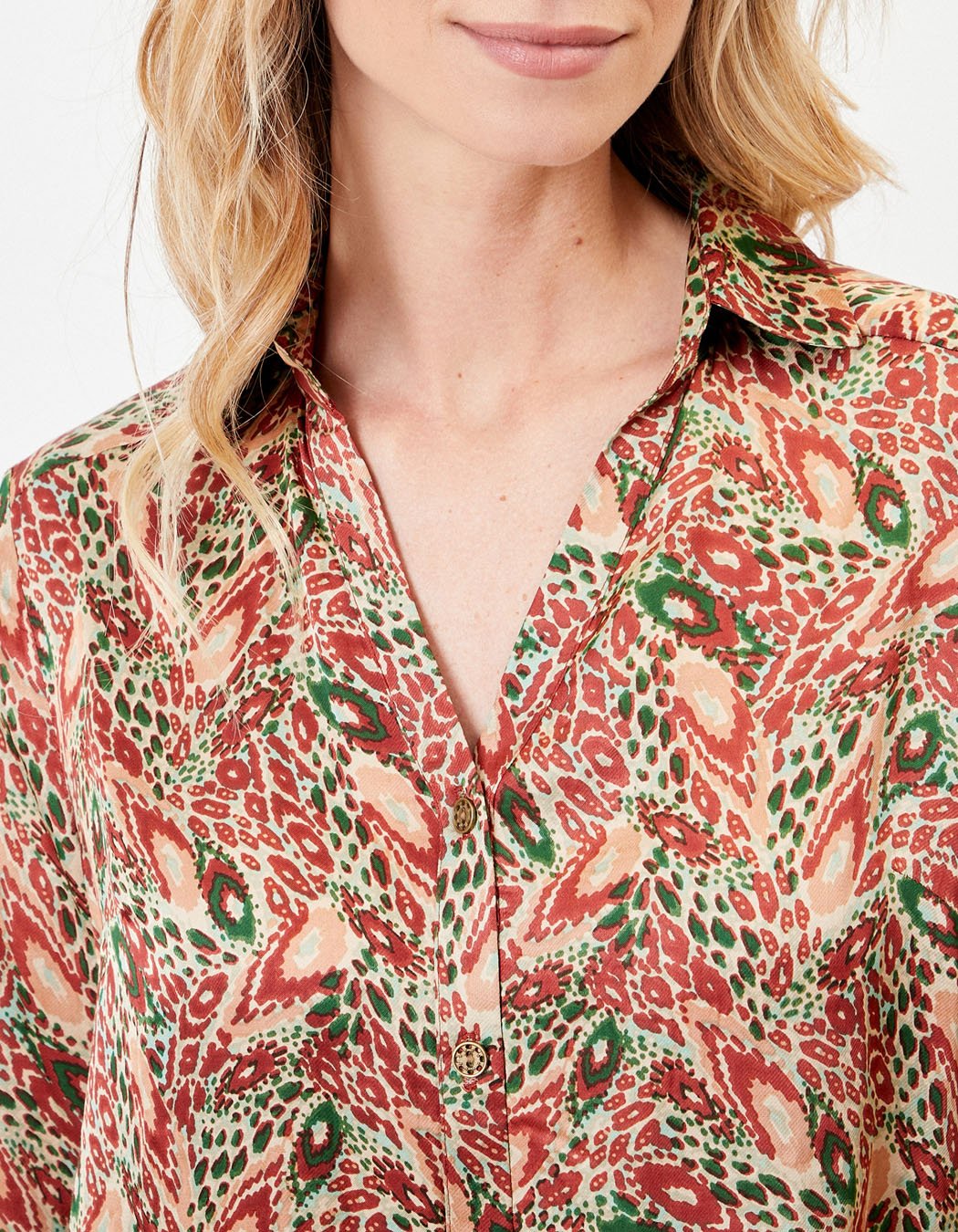 Chemise coupe droite imprimée REY