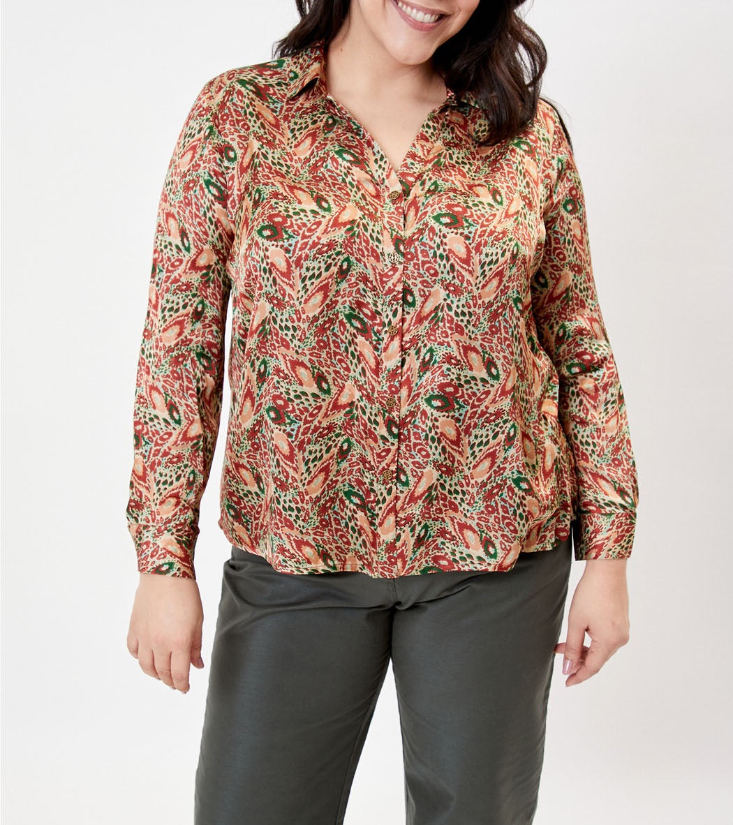Chemise coupe droite imprimée REY