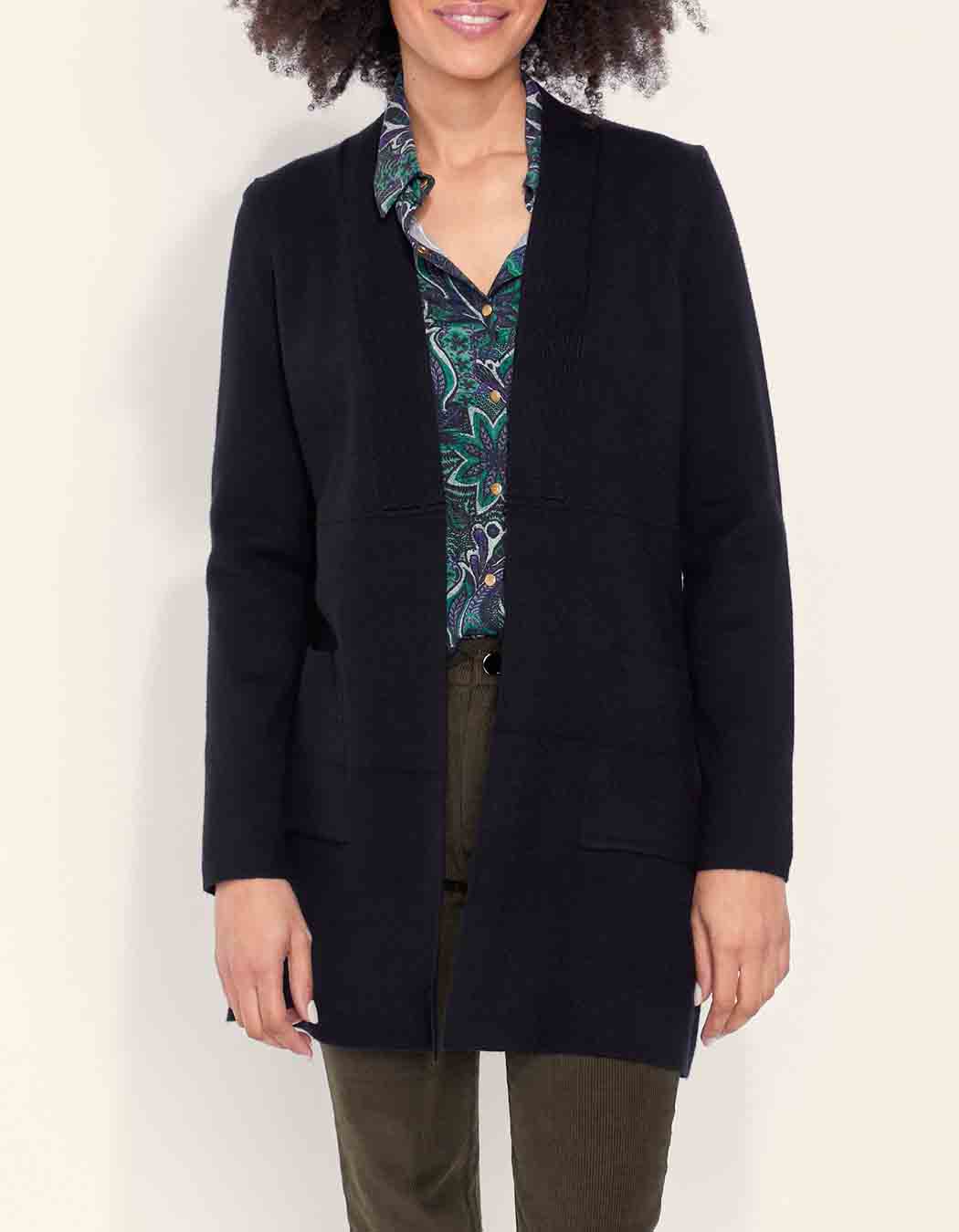 Gilet long maille unie SACHEON