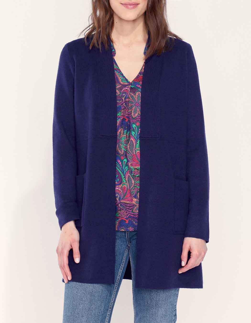 Gilet long maille unie SACHEON