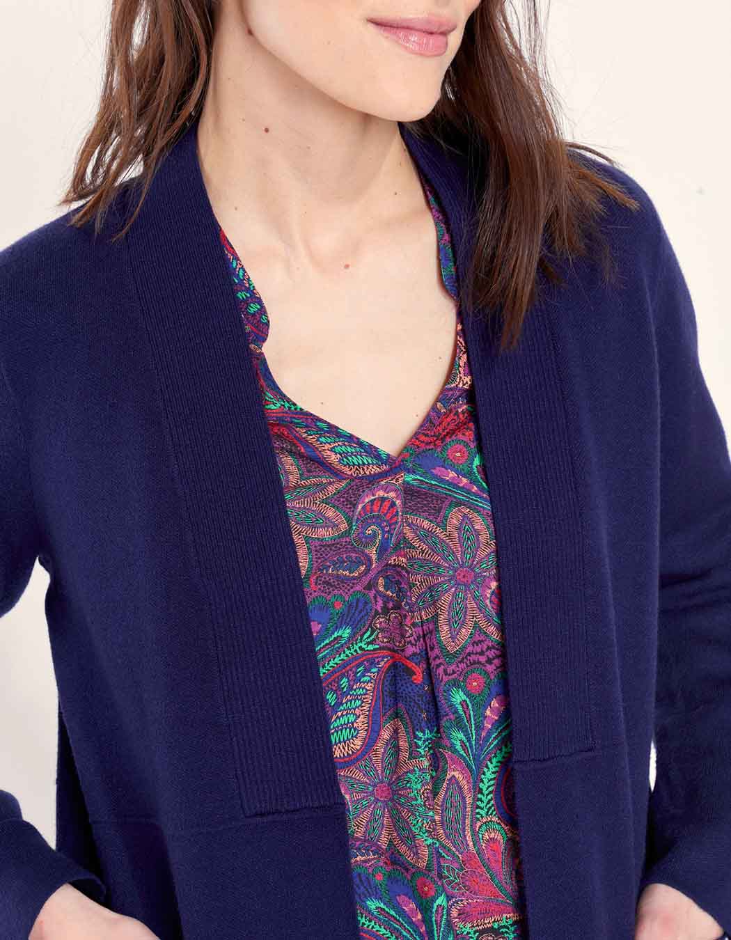 Gilet long maille unie SACHEON