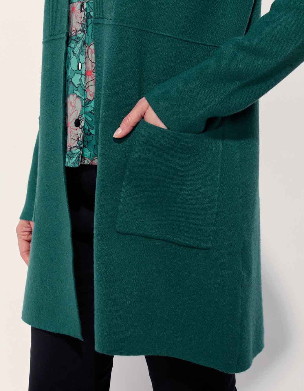 Gilet long maille unie SACHEON