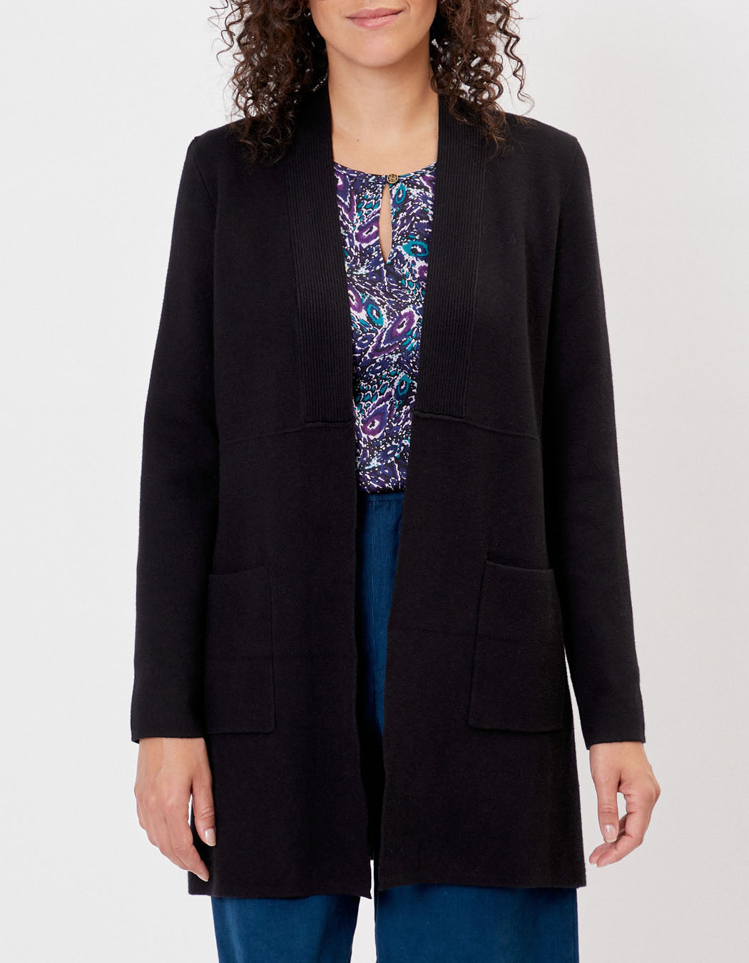 Gilet long maille unie SACHEON