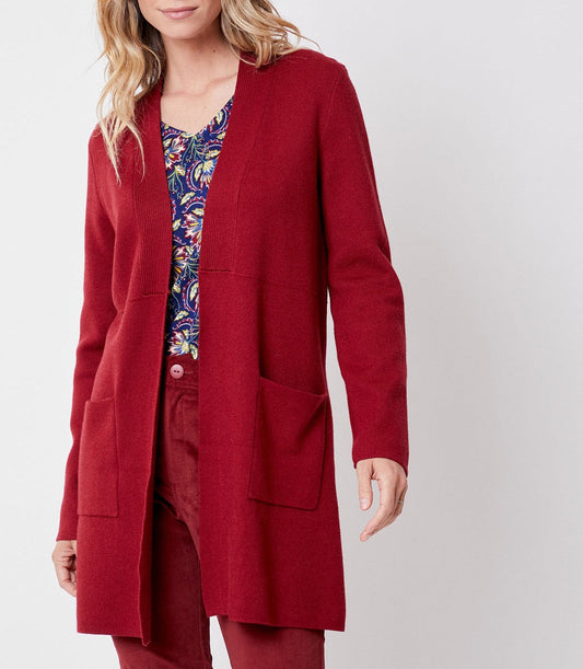 Gilet long maille unie SACHEON