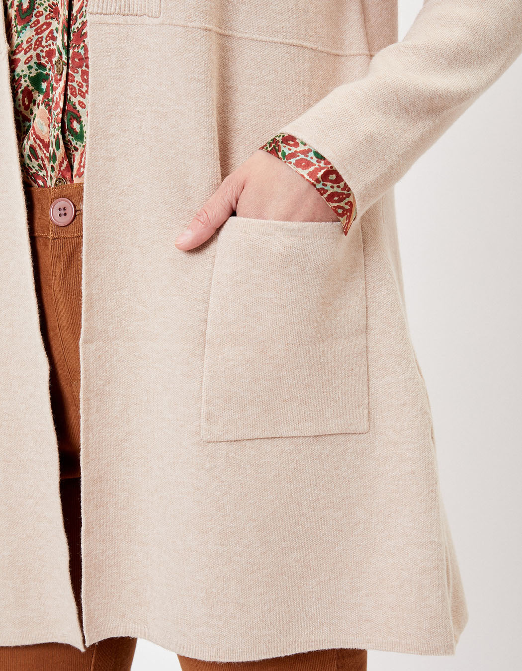 Gilet long maille unie SACHEON