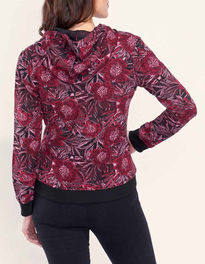 Sweat zippé maille jacquard YUMI