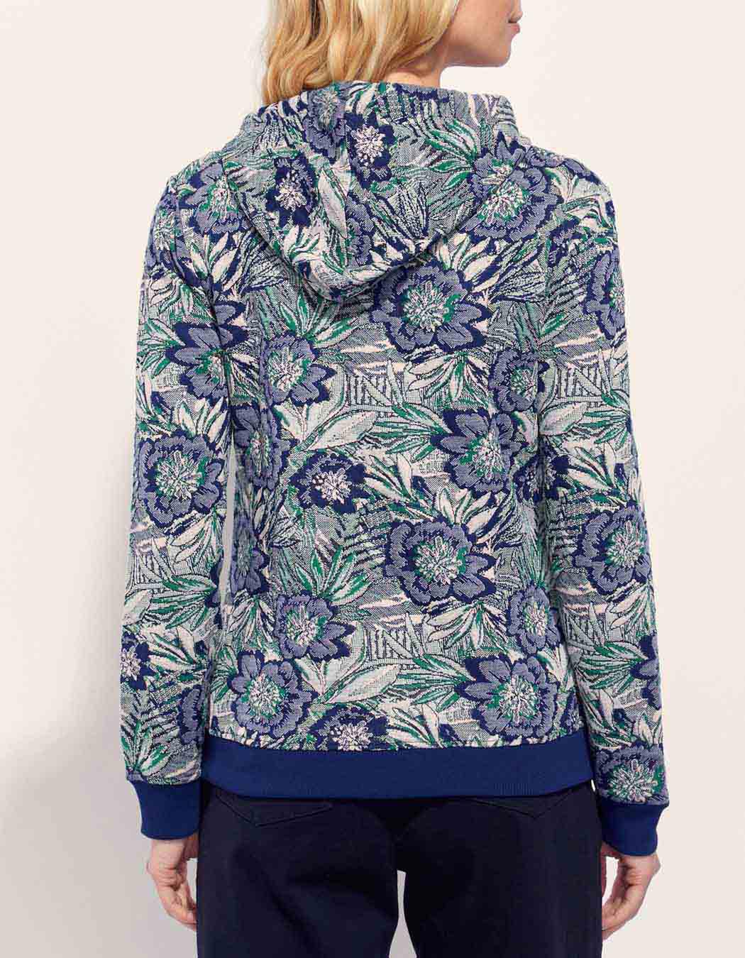 Sweat zippé maille jacquard YUMI