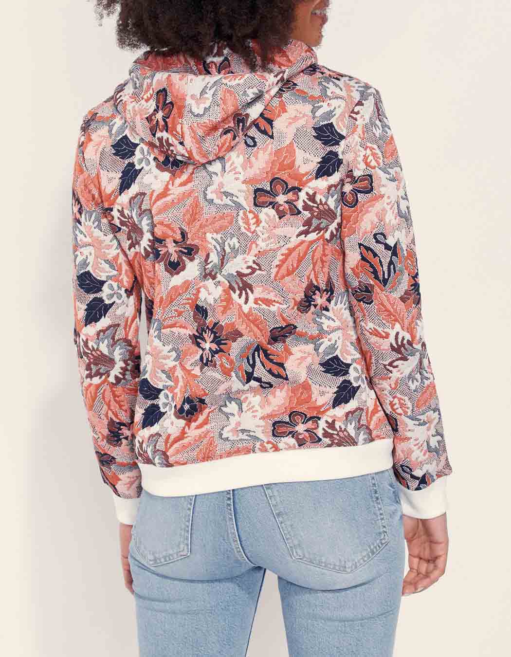 Sweat zippé maille jacquard YUMI
