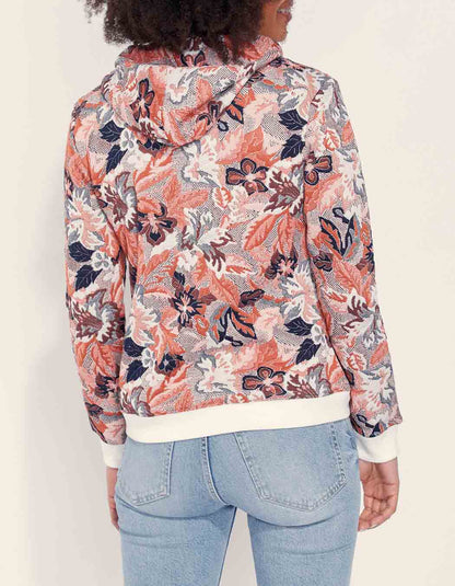 Sweat zippé maille jacquard YUMI