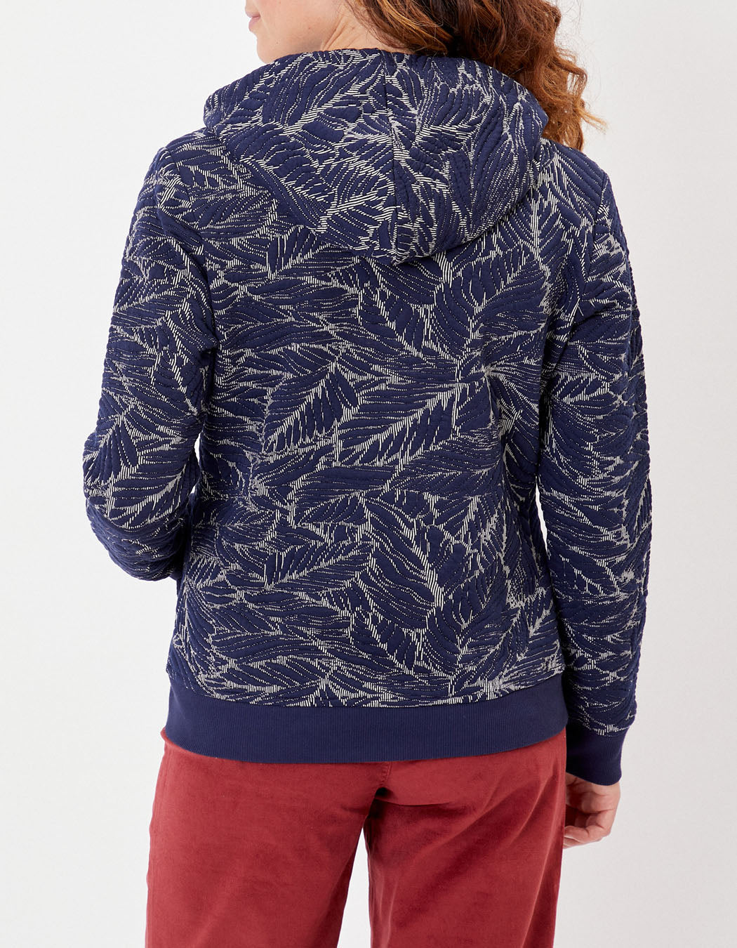 Sweat zippé maille jacquard YUMI