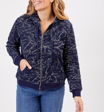 Sweat zippé maille jacquard YUMI