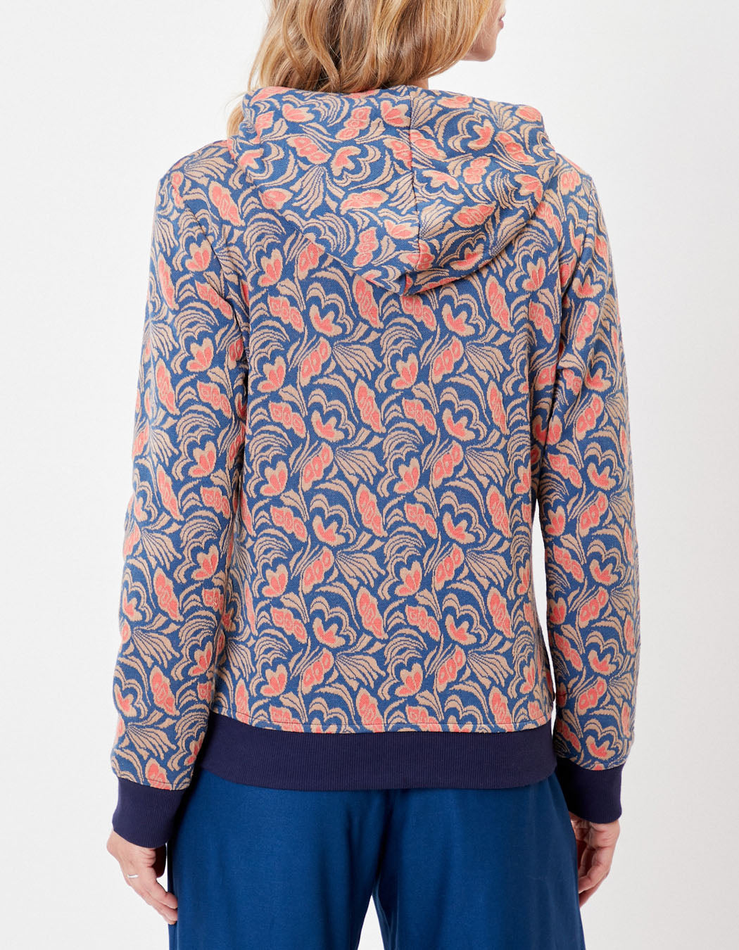Sweat zippé maille jacquard YUMI