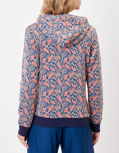 Sweat zippé maille jacquard YUMI