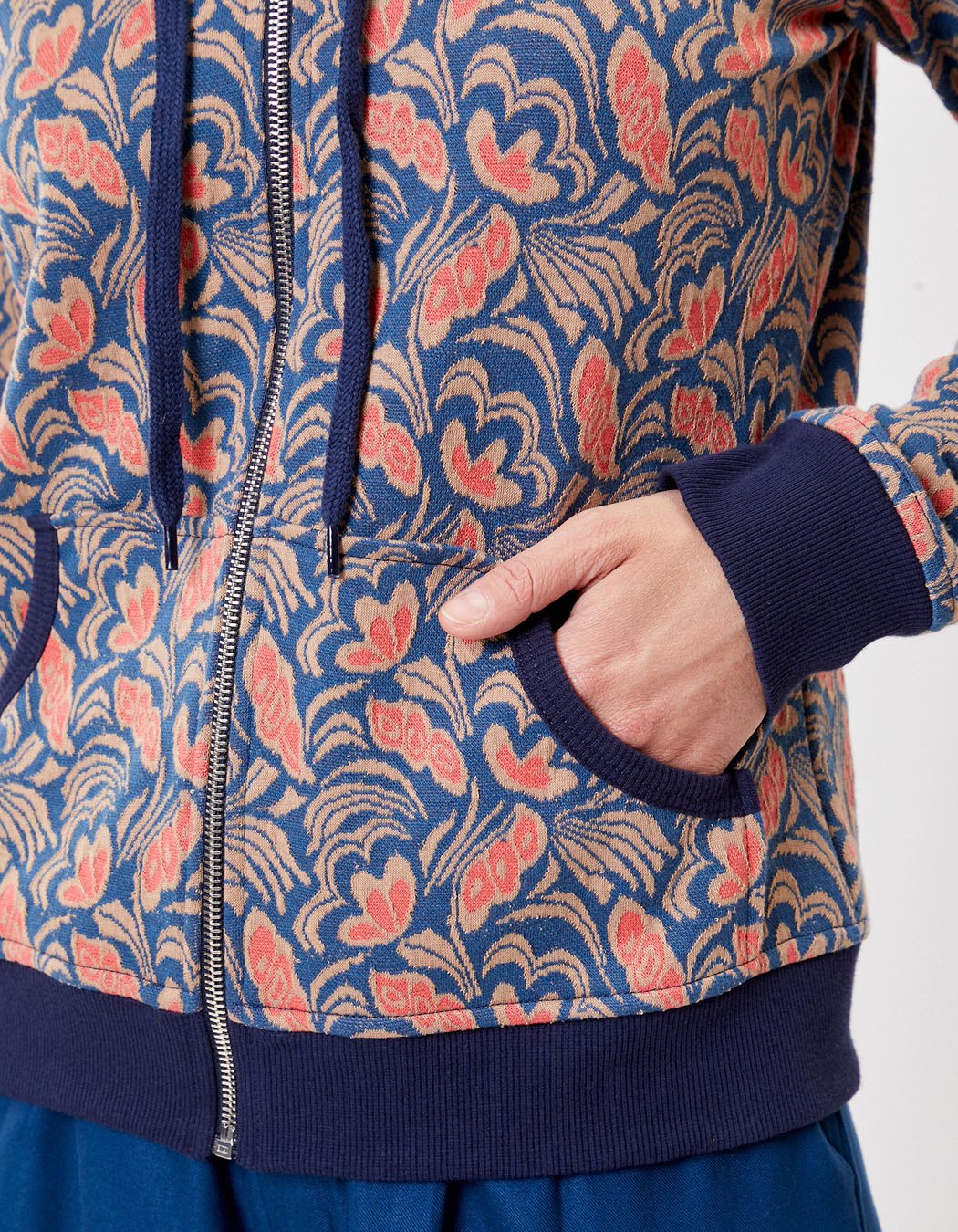 Sweat zippé maille jacquard YUMI