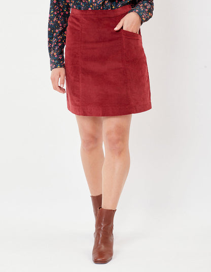 Jupe velours imprimé stretch évasée DELHI