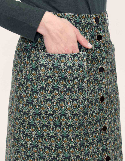 Jupe velours trapèze NOOR