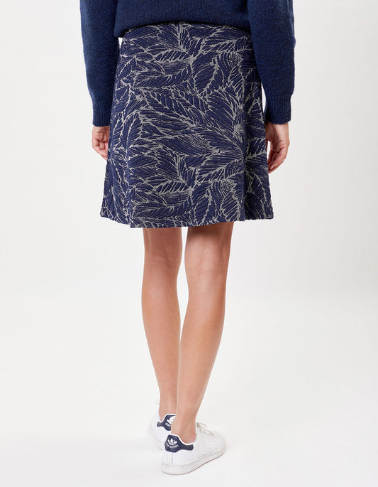 Jupe trapèze maille souple à motifs SIGRUN