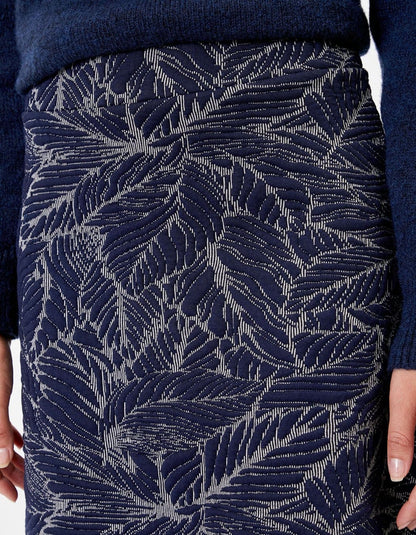 Jupe trapèze maille souple à motifs SIGRUN