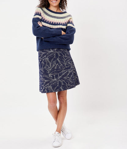 Jupe trapèze maille souple à motifs SIGRUN
