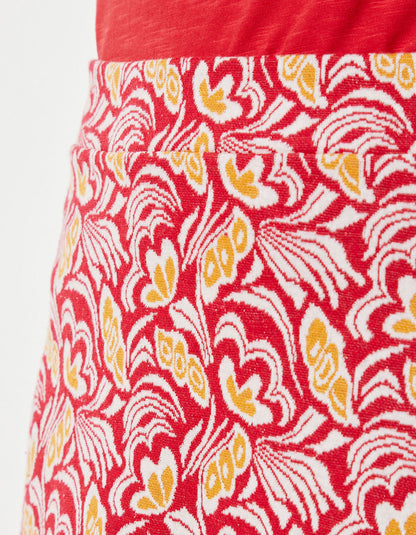 Jupe trapèze maille souple à motifs SIGRUN