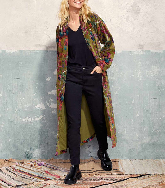Kimono long velours lisse KIMLO