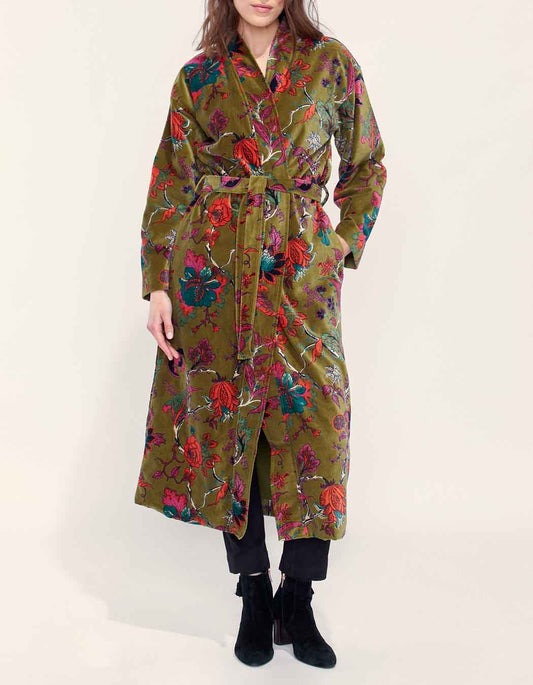 Kimono long velours lisse KIMLO