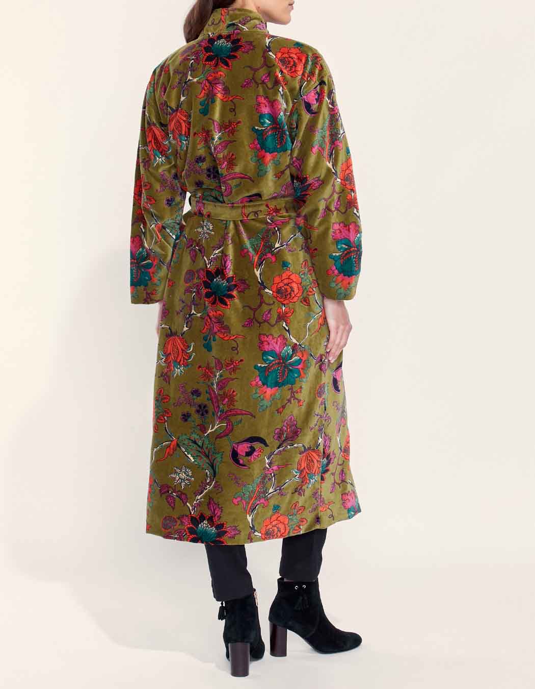 Kimono long velours lisse KIMLO