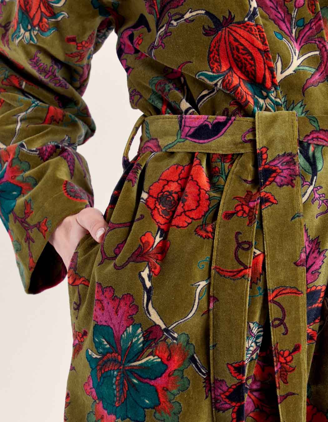 Kimono long velours lisse KIMLO