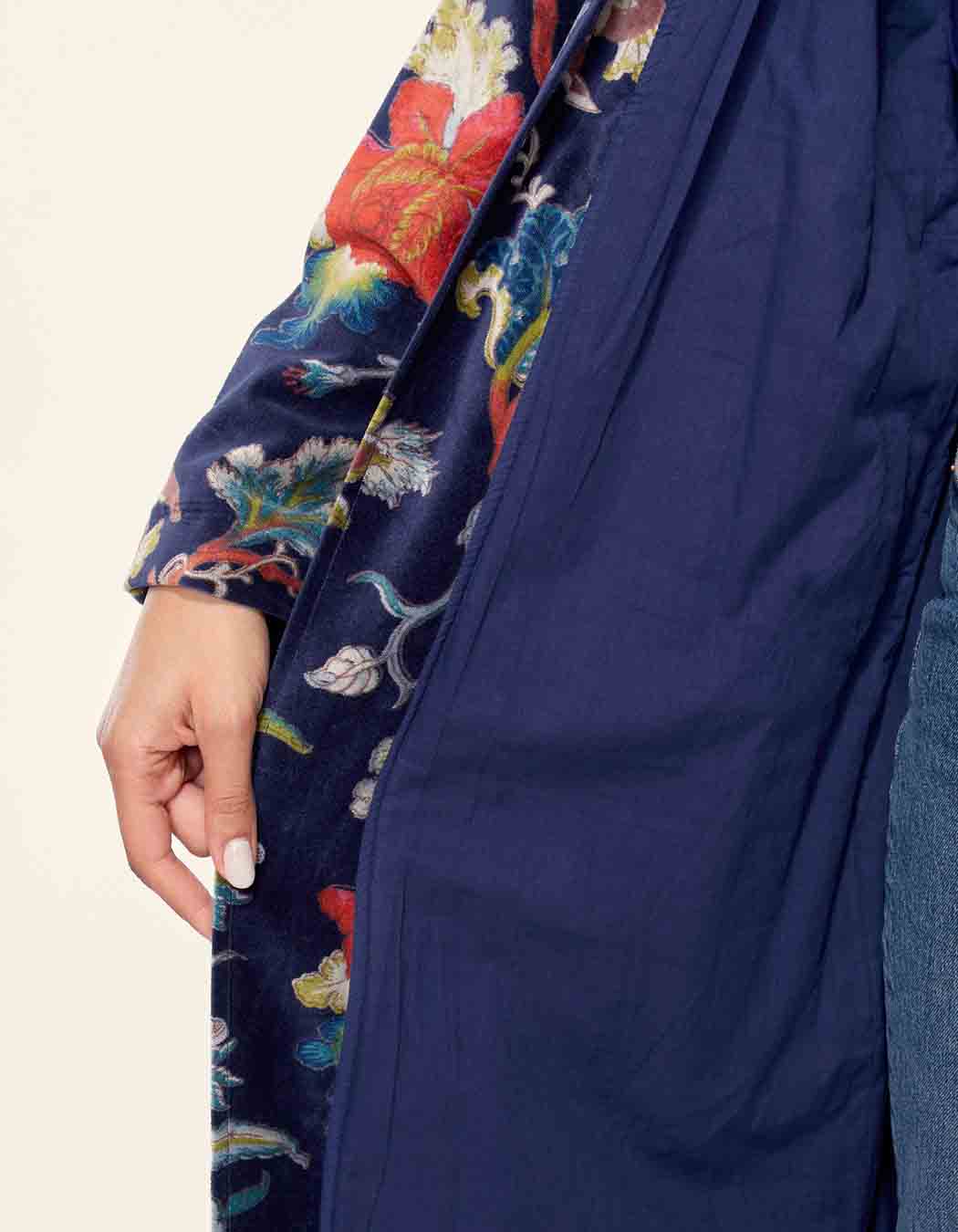 Kimono long velours lisse KIMLO