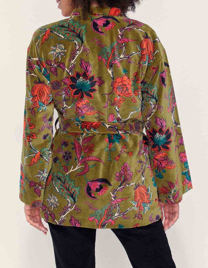 Kimono court velours lisse  KIMSHO