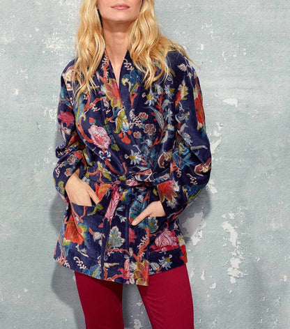 Kimono court velours lisse  KIMSHO